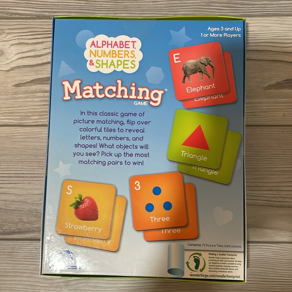 Matching Game - Alphabet, Numbers, & Shapes - Picture 2 of 2